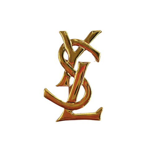 Logo Brooch Gold