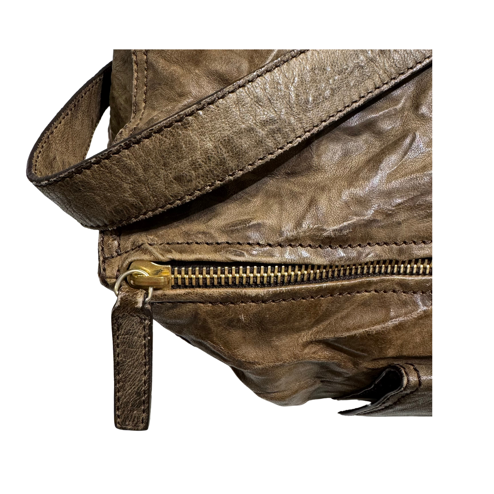 Large Tumbled Sheepskin Pandora Messenger Bag