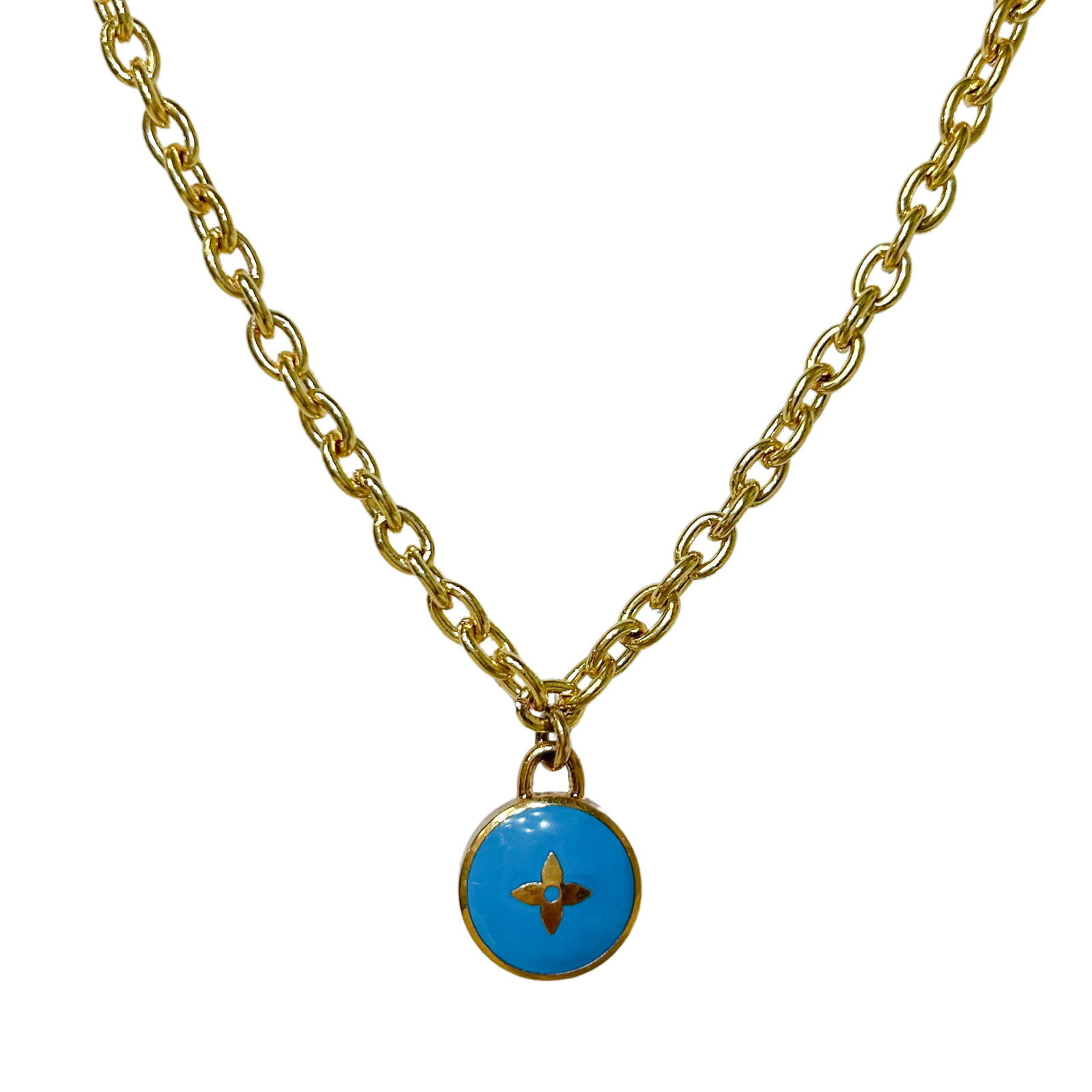 Repurposed Pendant Colored Necklace