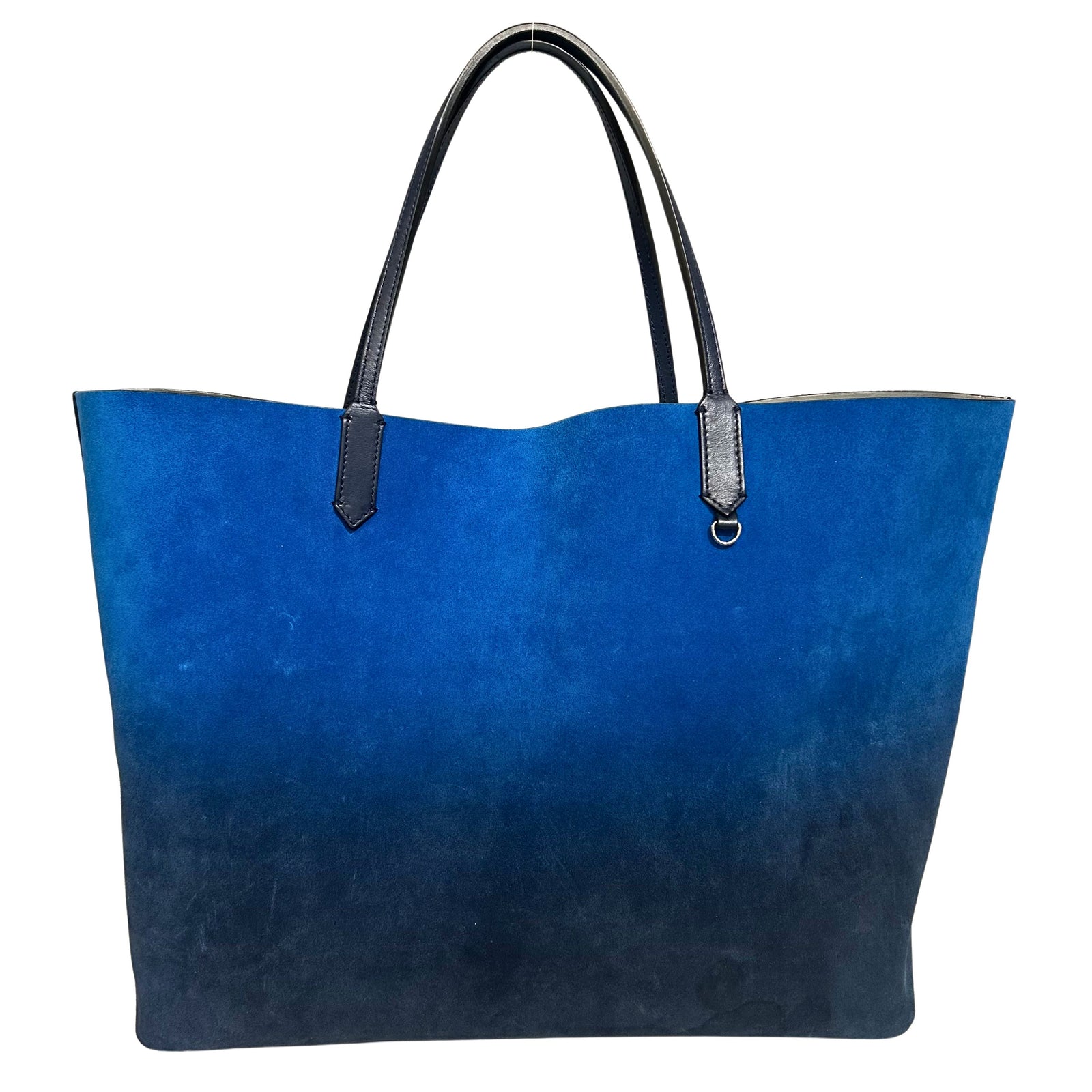 Calfskin Large Antigona Tote Blue Silver