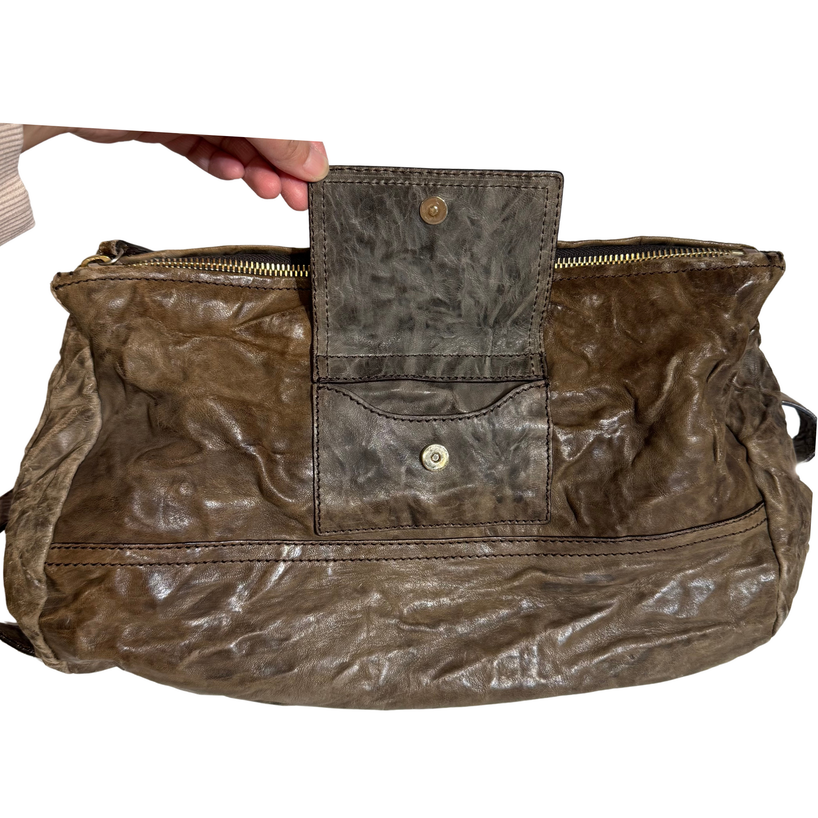 Large Tumbled Sheepskin Pandora Messenger Bag