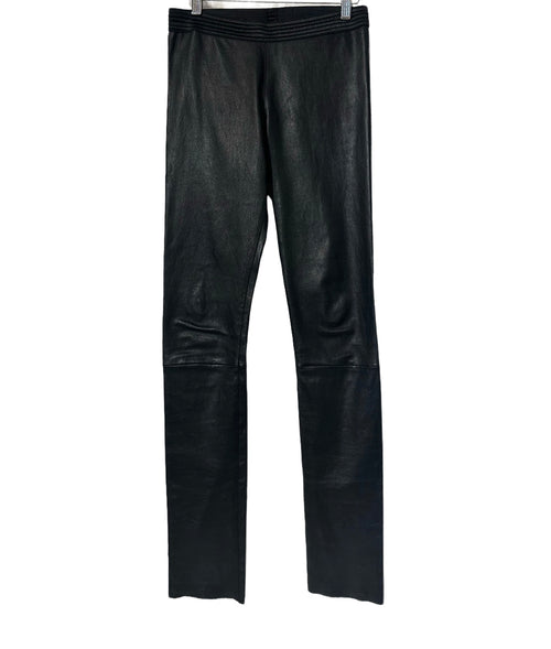 Black Lamb Leather Pants