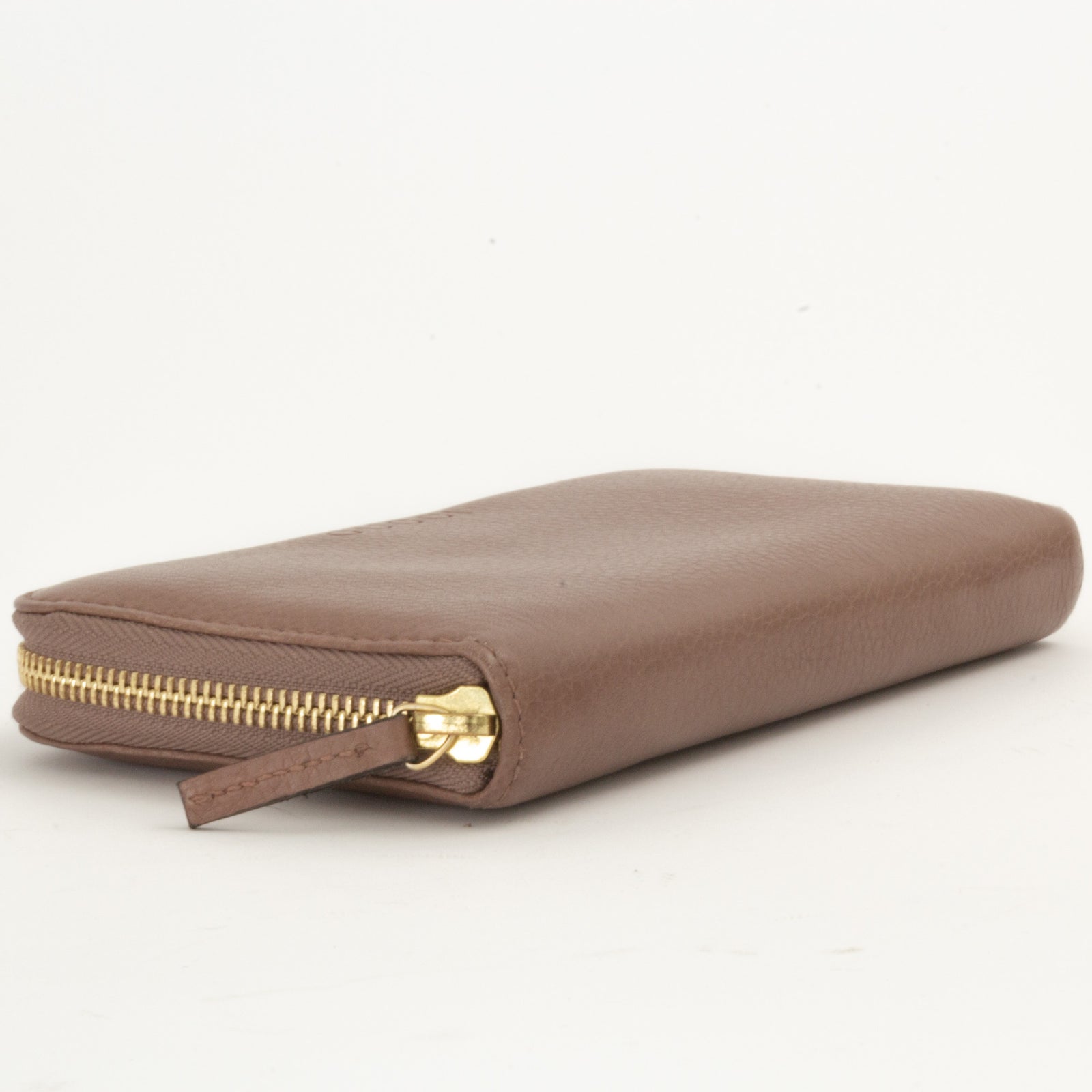 Pebbled Calfskin Zipper Wallet