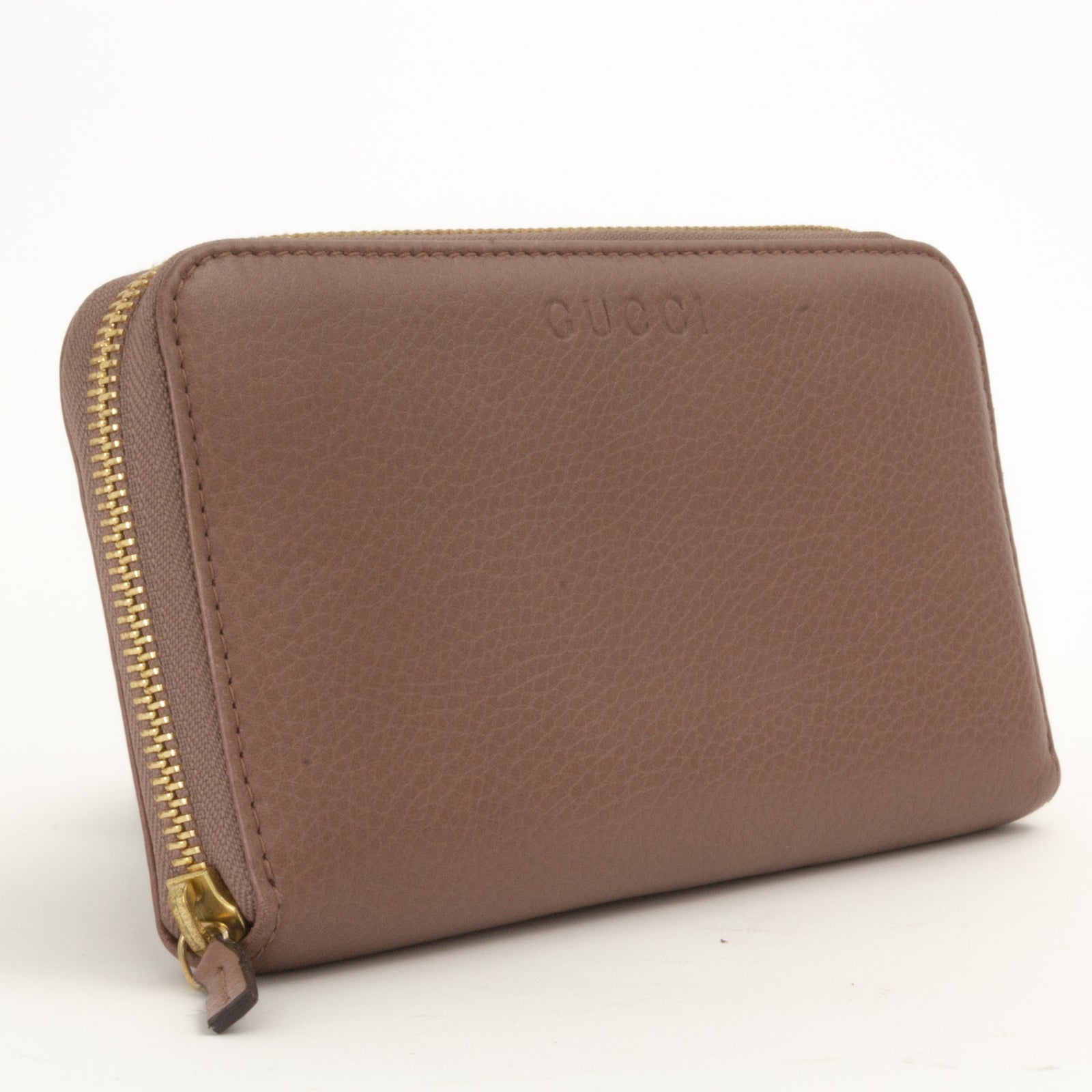 Pebbled Calfskin Zipper Wallet