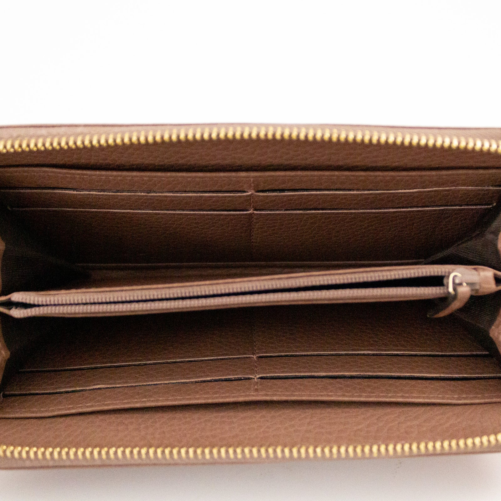 Pebbled Calfskin Zipper Wallet