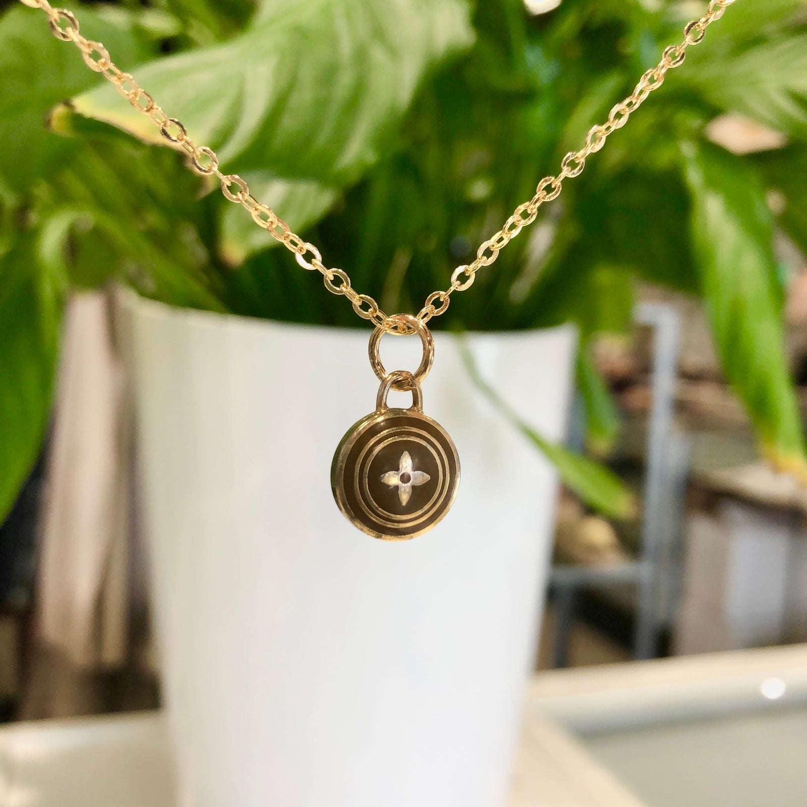 Repurposed Louis Vuitton Pendant Necklace 1