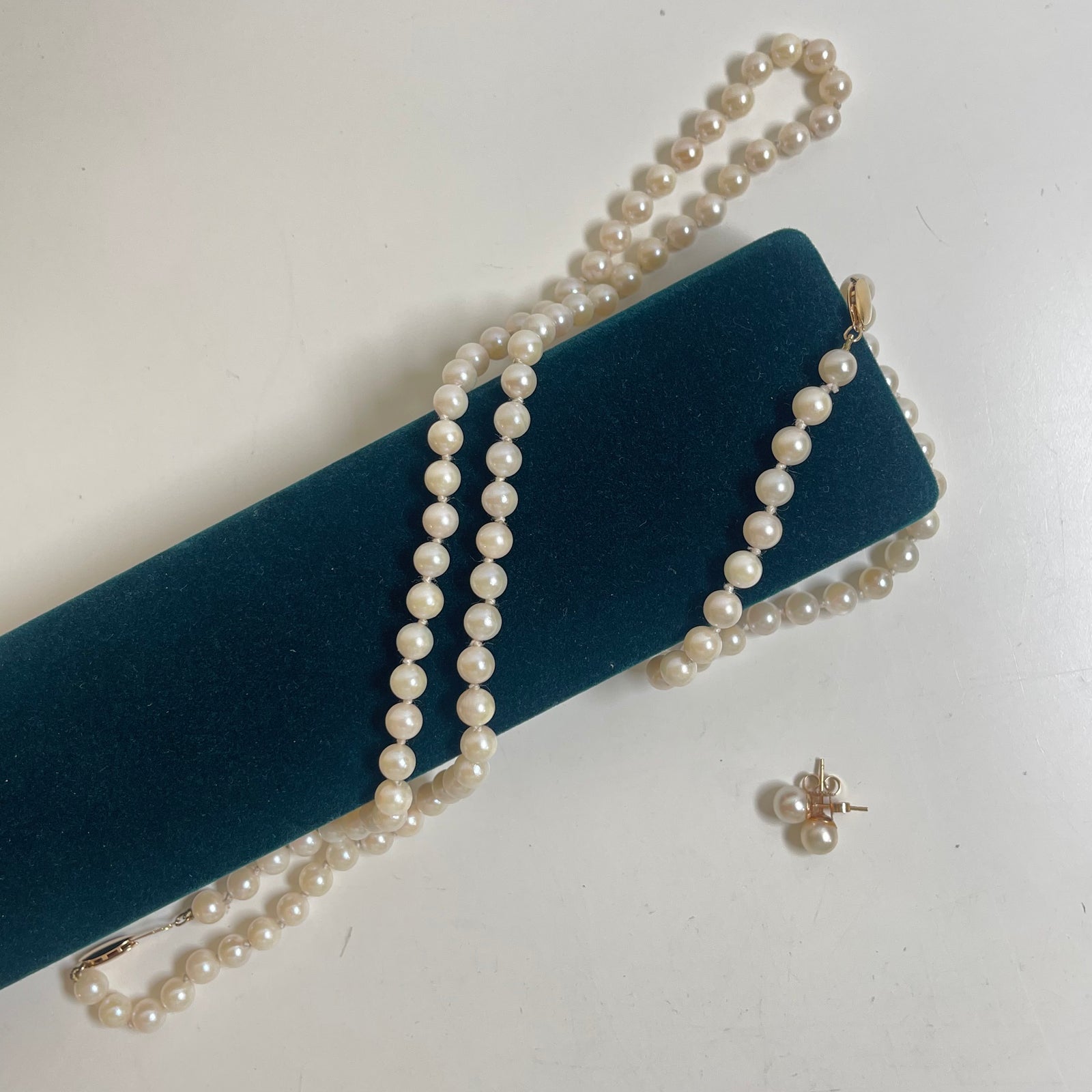 Fine 14K Gold Cultured Pearl Set