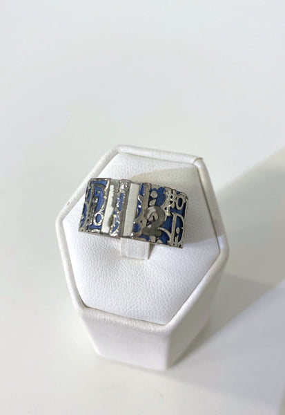 アクセサリー Christian Dior Trotter Ring Blue No.2 Vintage Trotter Ring – Loom & Magpie Boutique
