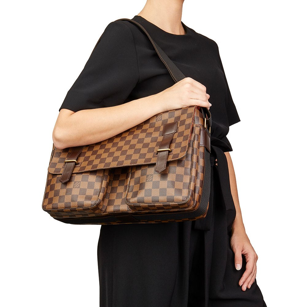 Brown Louis Vuitton Damier Ebene Broadway Crossbody Bag