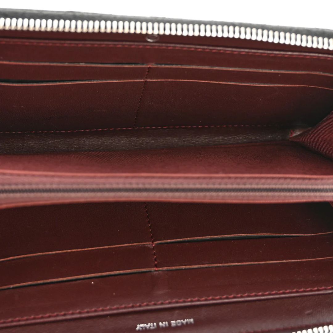 Lambskin Quilted Zip Around Wallet