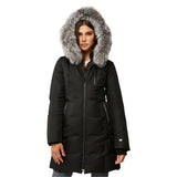 Black Fur Down Coat
