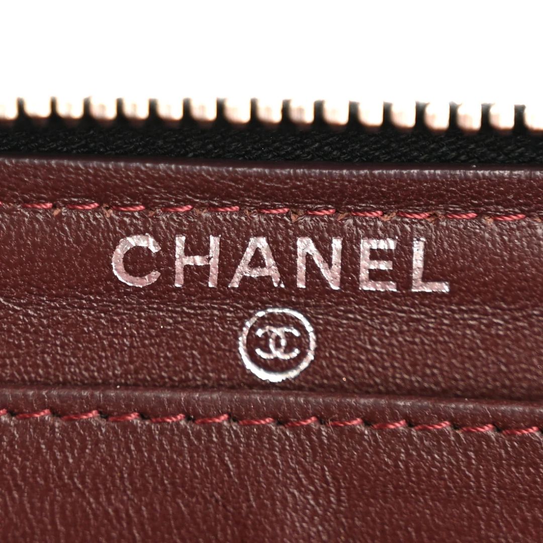 Lambskin Quilted Zip Around Wallet