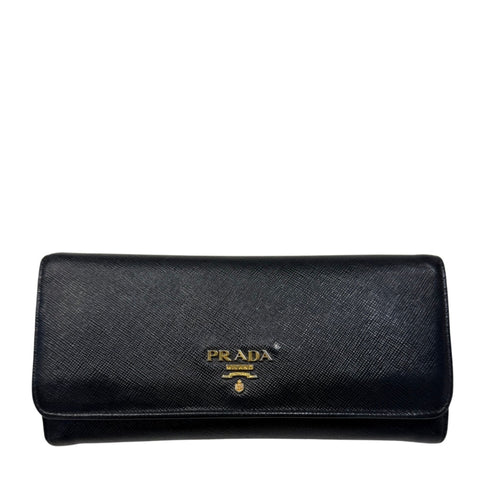Saffiano Metal Zip Around Wallet