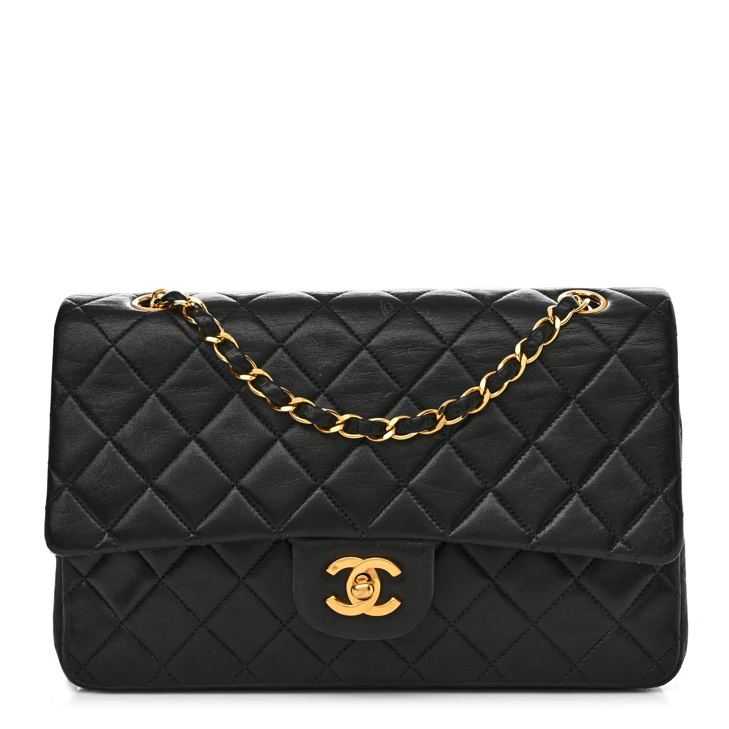 Lambskin Quilted Medium Double Flap