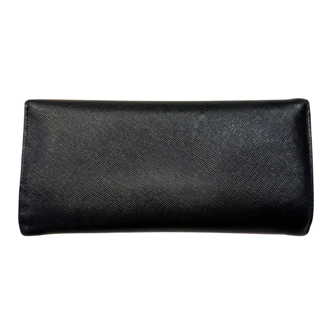 Saffiano Leather Long Wallet Black