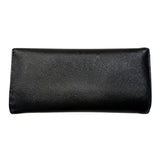 Saffiano Leather Long Wallet Black
