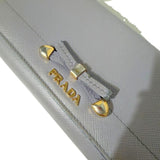 Saffiano Gray Bow Wallet