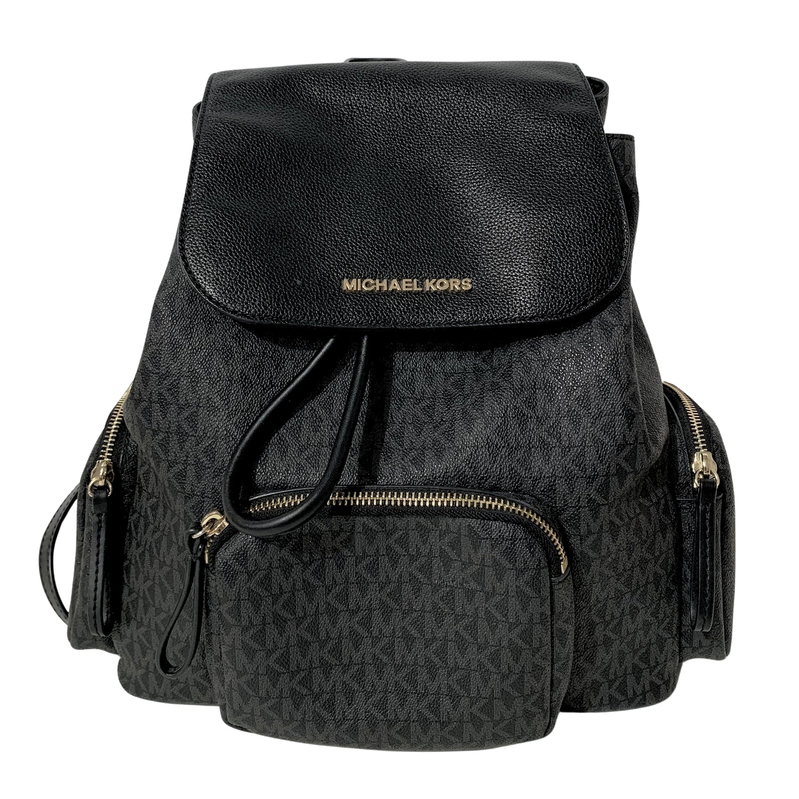 Black Monogram Backpack