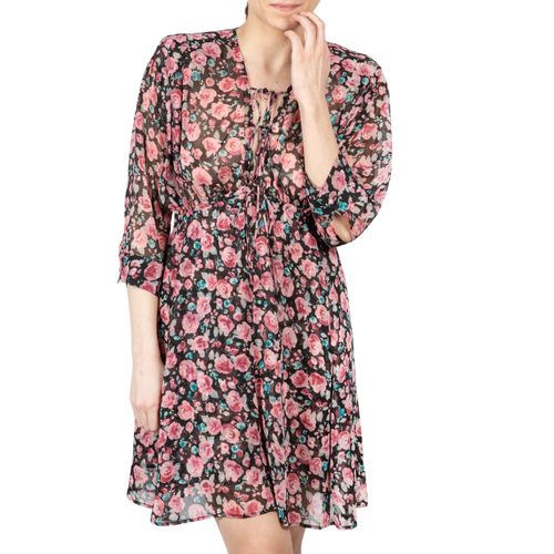 Candy Flowers Printed Wrap Dress