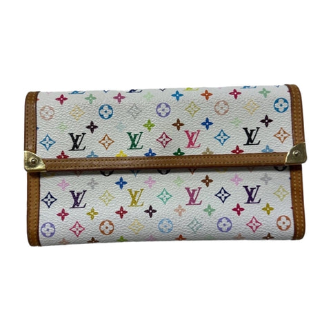 Louis Vuitton Monogram Multicolor Zippy Wallet Black Grenade Pink