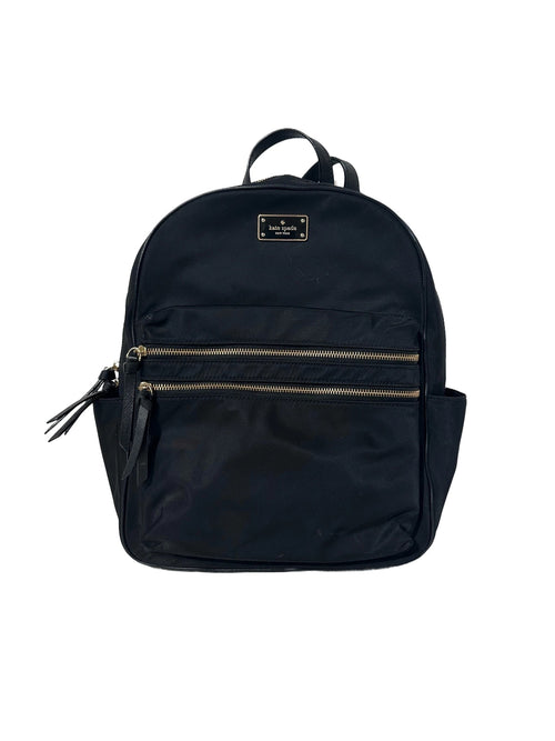 Black Backpack with Gold Embellishments