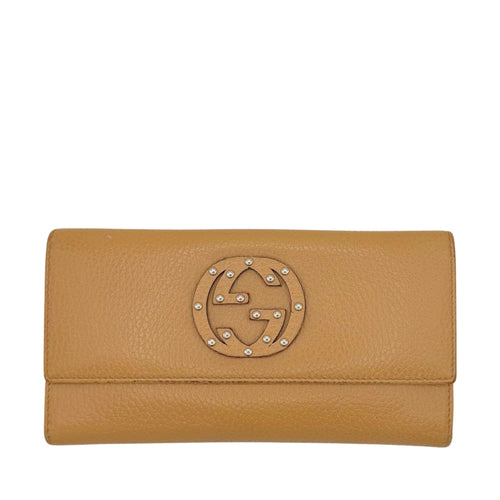 Leather Studded Soho Continental Wallet