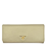Saffiano Metal Long Wallet Cera Beige