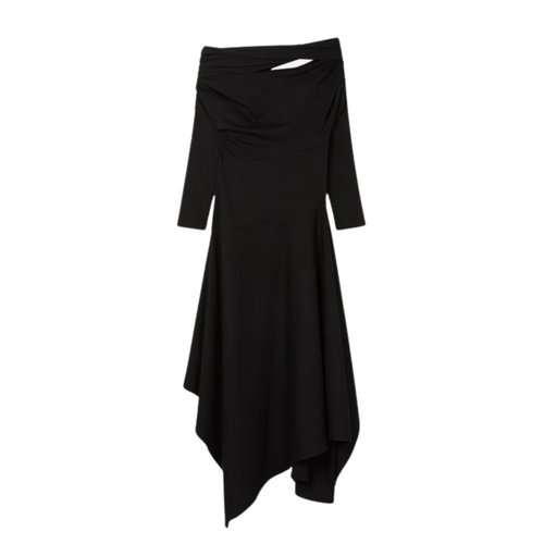 Black Drop Shoulder Dress
