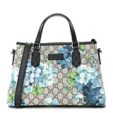 Convertible Tote Blooms Print GG Coated Canvas