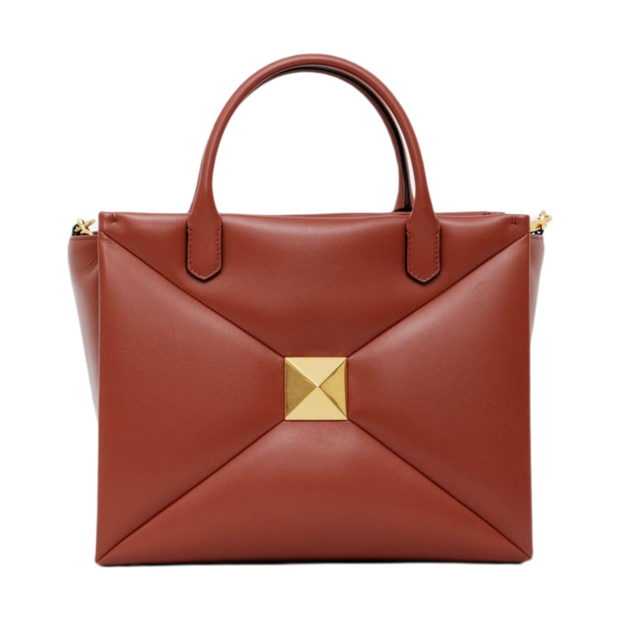 Nappa Medium One Stud Handbag Gingerbread