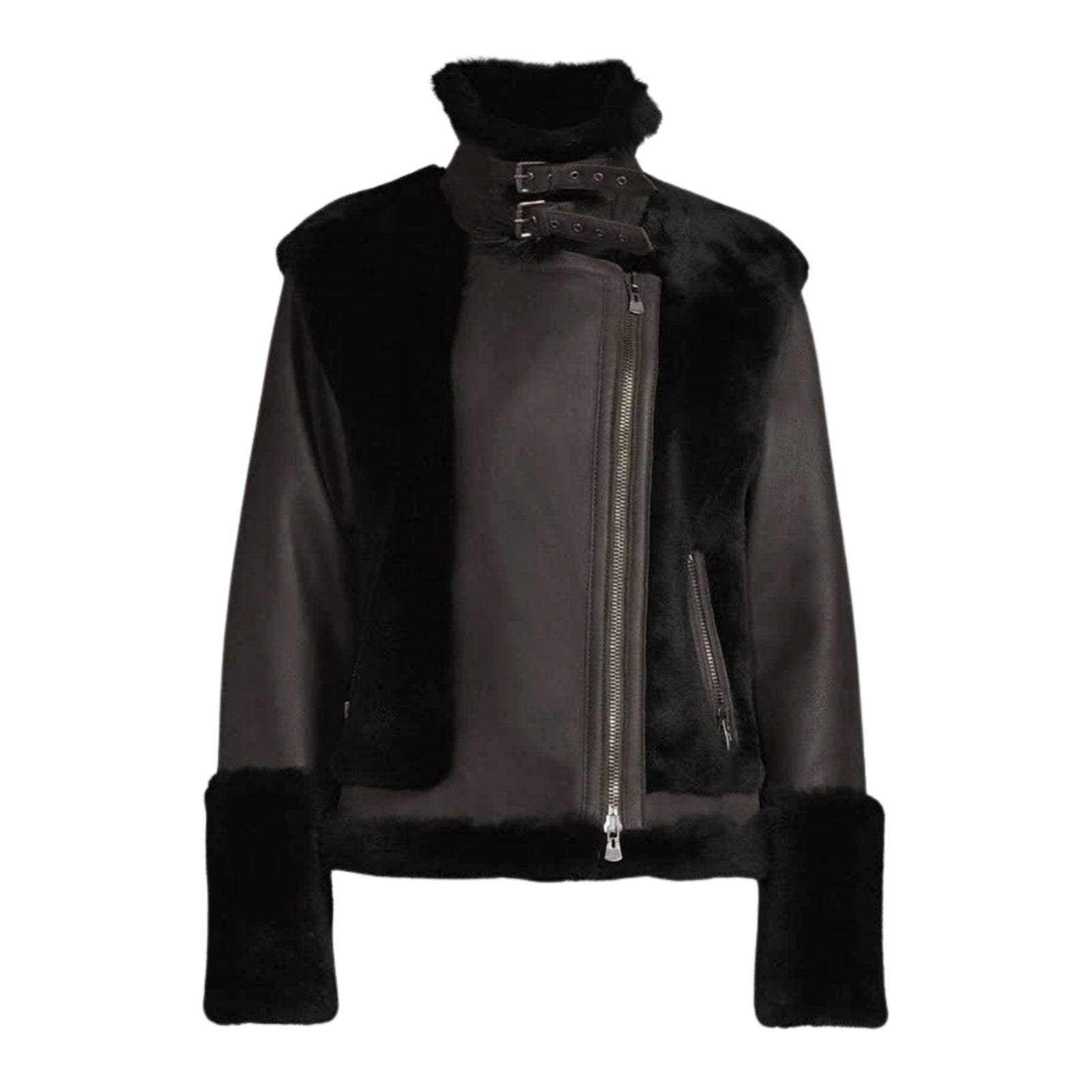 Soul Jet Shearling Moto Jacket