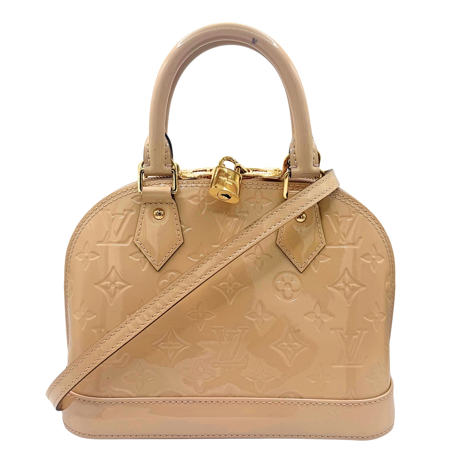 Citrine Monogram Vernis Alma BB Bag