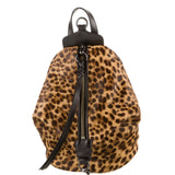 Leather Trim Calf Hair Backpack