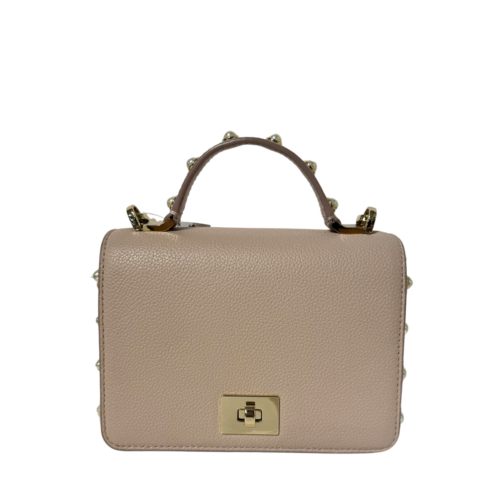 Light Pink Crossbody Bag with Pearls Loom Magpie Boutique