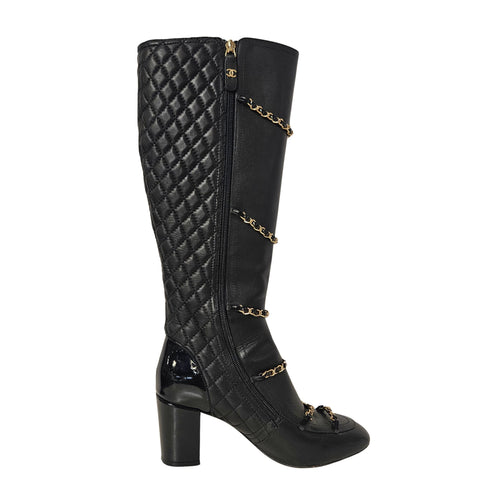 Black Peep Toe Heels 37