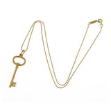 18K Yellow Gold Small Oval Key Pendant Necklace