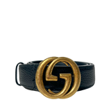 Textured Calfskin Double G 30mm Belt 100/40