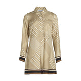 Pryce Striped Silk-Blend Shirtdress