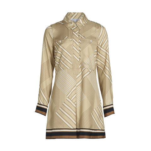 Almond Pike Satin Dress