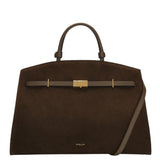 The Hudson Mocha Suede Tote Bag
