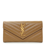 Grain De Poudre Matelasse Chevron Monogram Flap Wallet