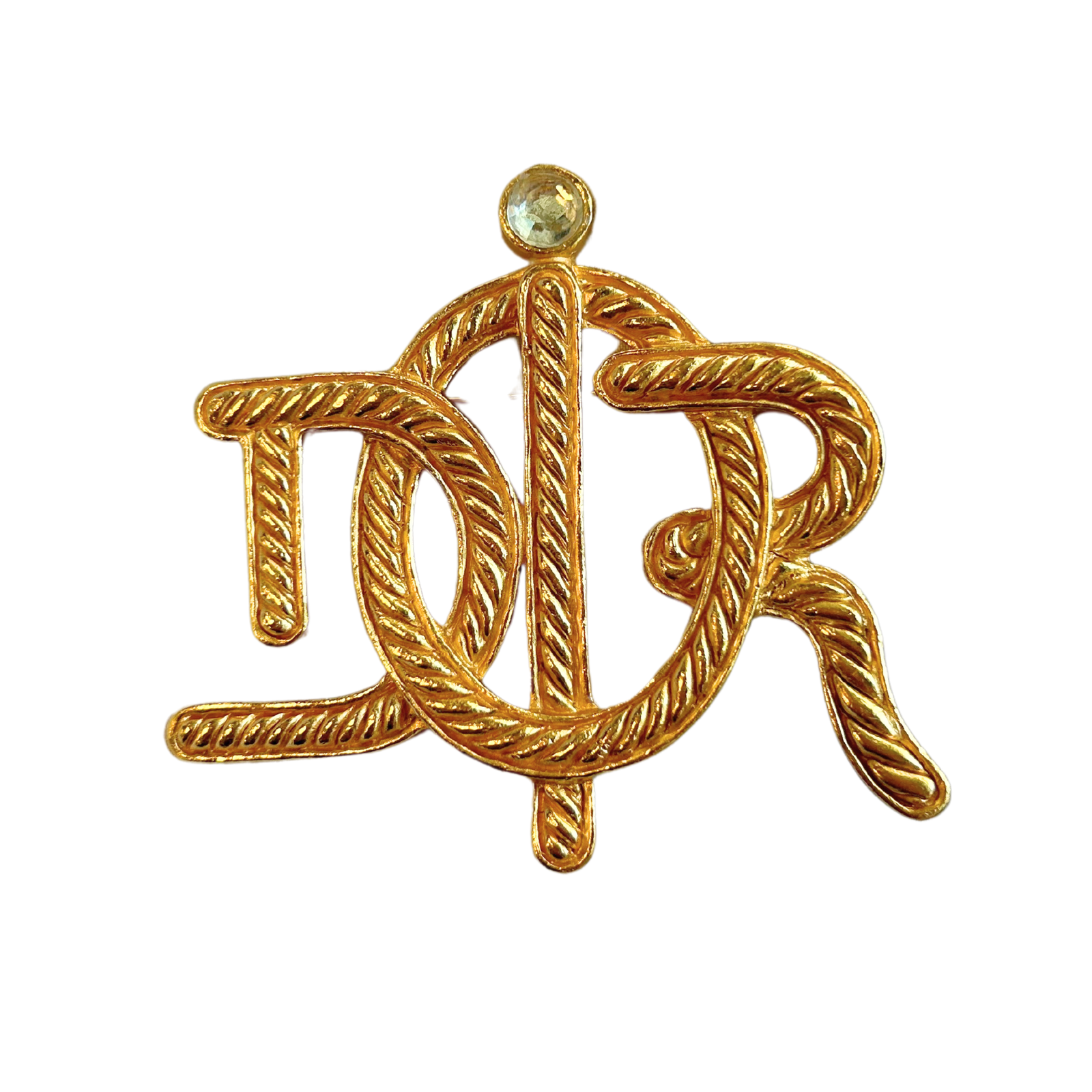 Logo Brooch Gold