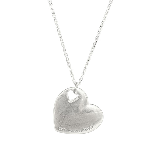 Repurposed Tiffany Heart Pendant Necklace