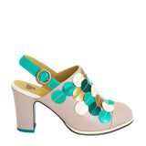 Attic Tziporah Slingback Heels in Lilac/Teal 10