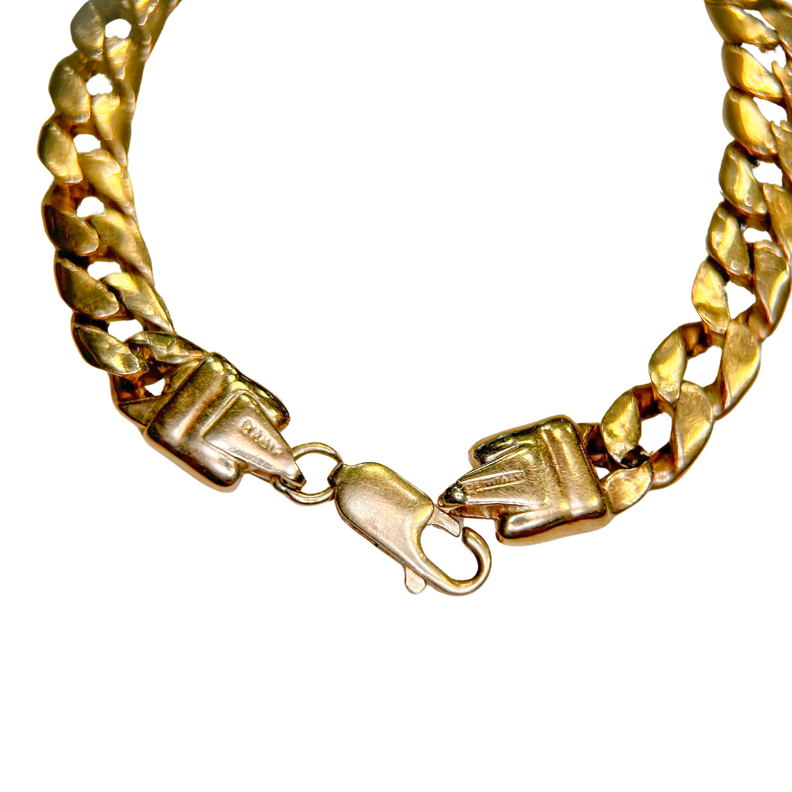 Unisex 14K Gold Cuban-Link Chain Bracelet