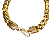 Unisex 14K Gold Cuban-Link Chain Bracelet