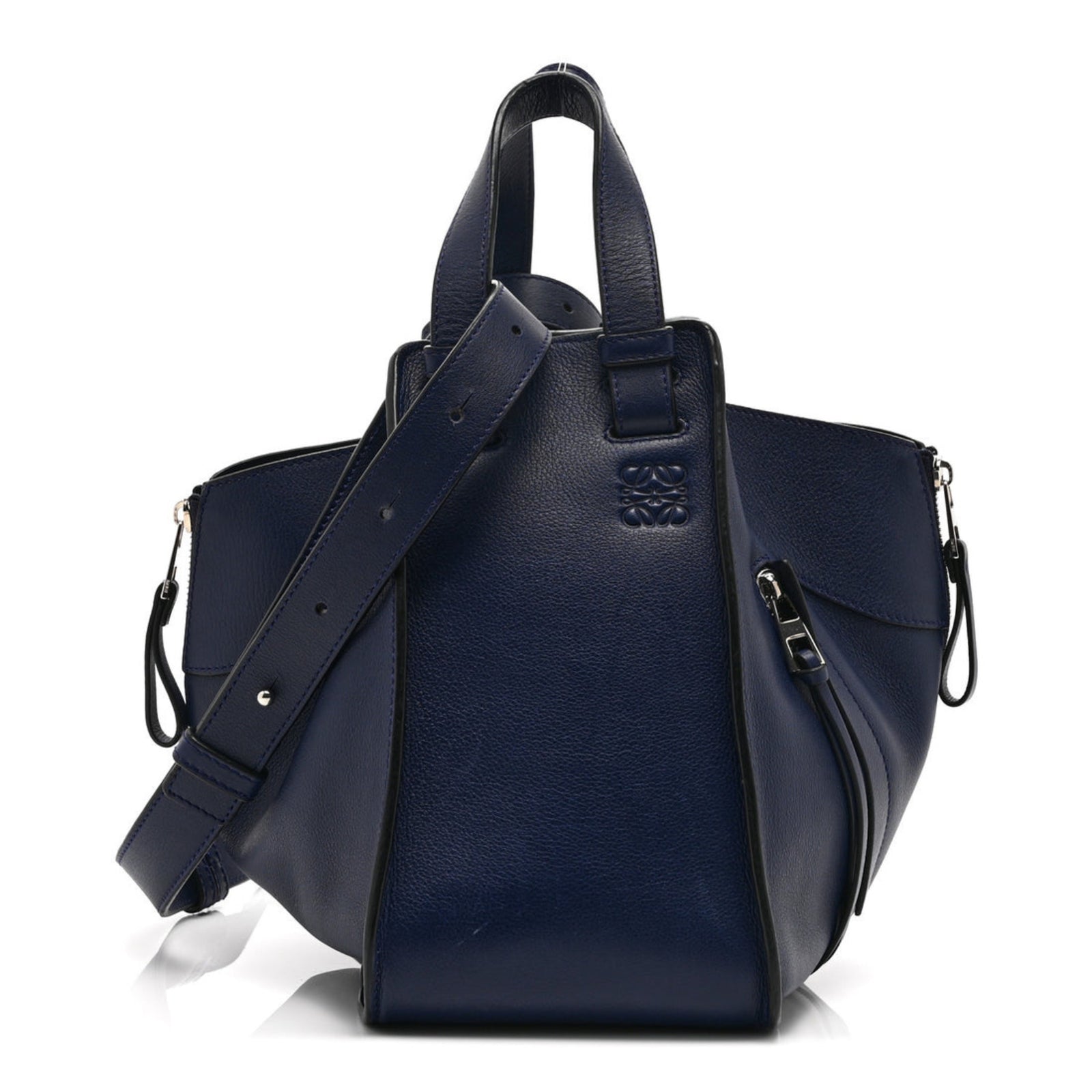 Calfskin Small Hammock Shoulder Bag Marine