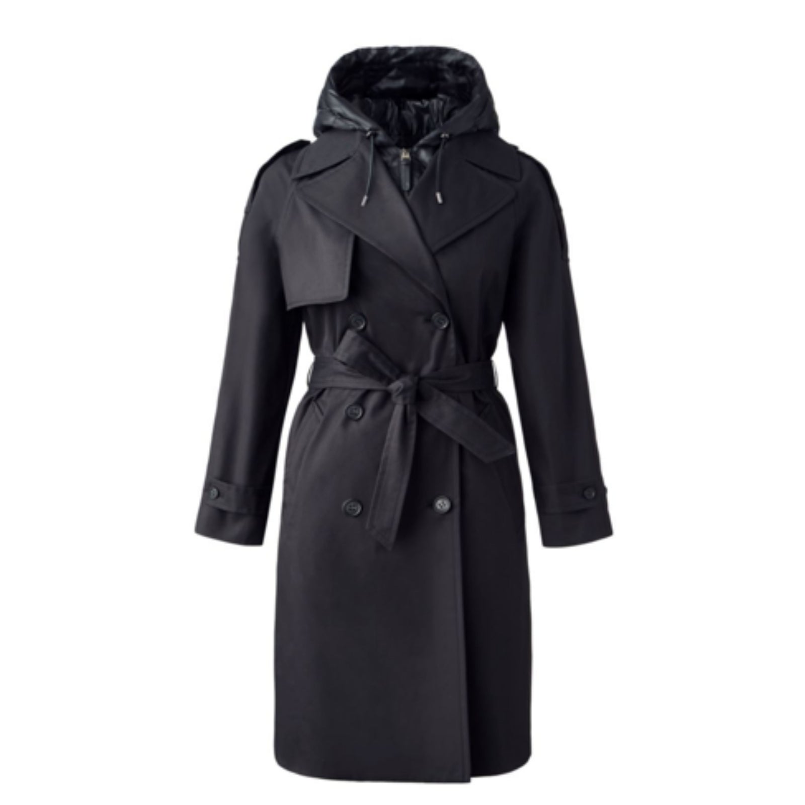 Black Trisha Trench Coat