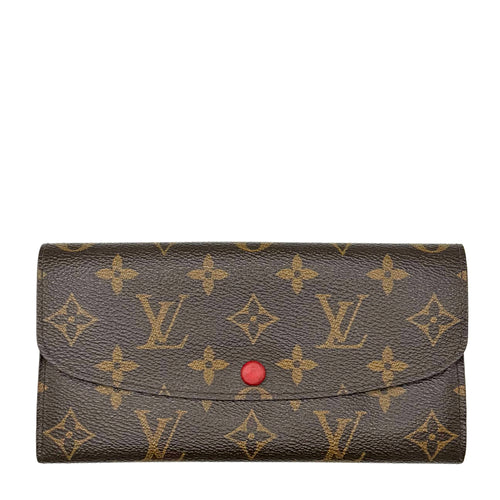 Monogram Emilie Wallet Red