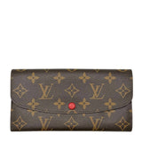 Monogram Emilie Wallet Red